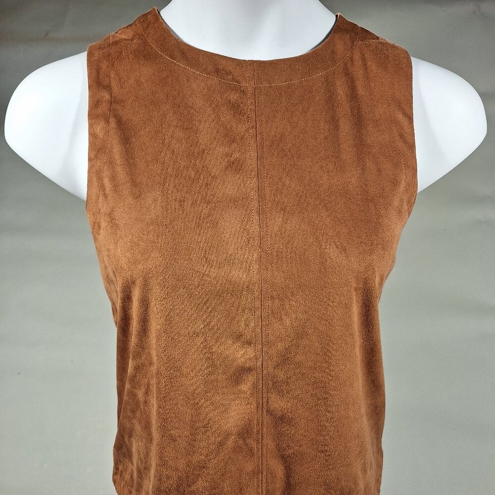 Evereve Ava Faux Suede Tank Top Size 12
